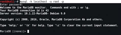 Mysql Command Line Tutorial Kali Linux Yeah Hub