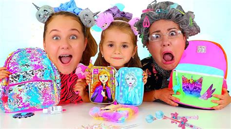 Children's Back To School Switch Up Challenge by Ruby and Bonnie - YouTube