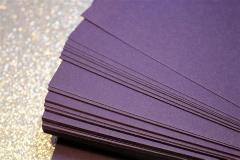 5 X 7 Purple Cardstock For Wedding Invitations Stationery