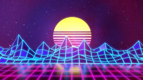 Rafaël De Jongh Synthwave Neon 80s Background
