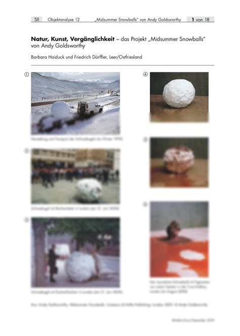 Das Projekt „midsummer Snowballs“ Von Andy Goldsworthy Raabits Online