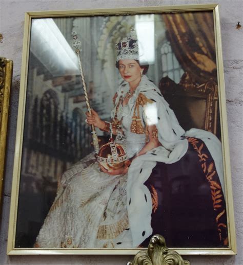 Photograph Framed Portrait Cecil Beaton Queen Elizabeth Ii 1953