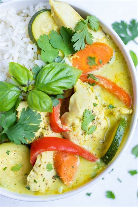 Easy green curry with chicken in rich coconut curry sauce. Thai Green Chicken Curry Recipe with Coconut Milk ...