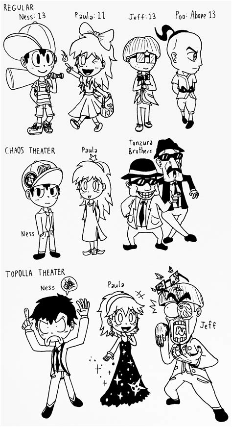 Earthbound Manga Character Designs By Josh S26 On Deviantart