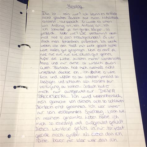 Ein innerer monolog ist eine erzählform, die den leser in die gefühlswelt des protagonisten eintauchen lässt. Innerer Monolog von Tschanz schreiben - Der Richter und ...
