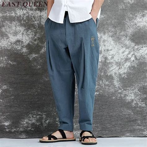 Traditional Chinese Clothing For Men Male Trousers Linen Pants Men