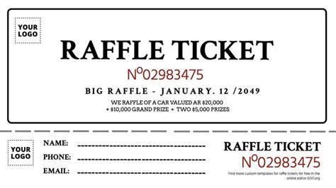 free raffle sign template free printable templates