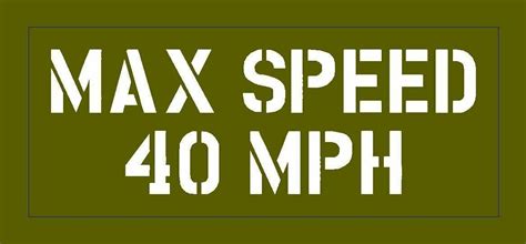 Max Speed Stencil Jeep Dodge Gmc Stencil For Re Enactors Ww2 Army Prop