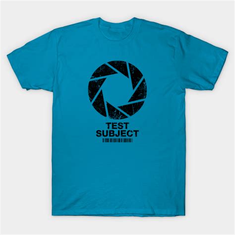 Aperture Science Test Subject Black Test Subject T Shirt Teepublic