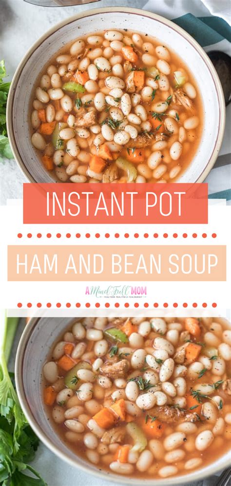 Instant Pot Ham And Bean Soup Recipe Ham And Bean Soup Ham And Beans Bean Soup Recipes