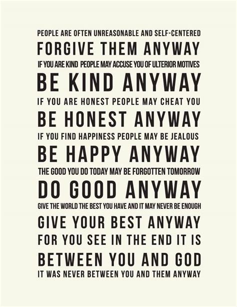 Mother Teresa Quote Love Them Anyway 16 Quotesbae