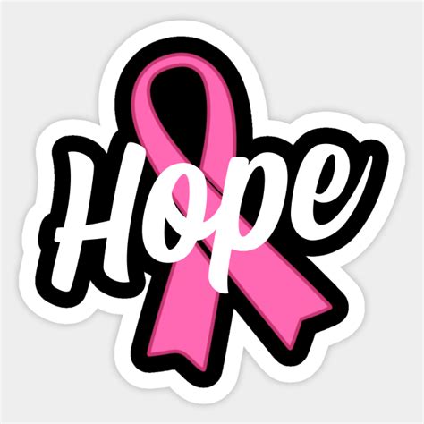 Hope Breast Cancer Awareness Pink Ribbon Hope Cancer Free Sticker Teepublic