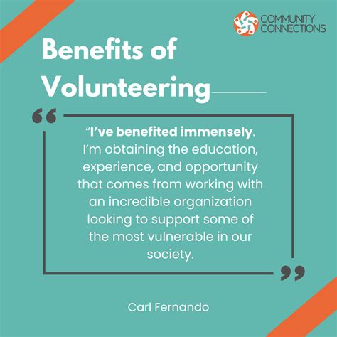Benefits Of Volunteering Community Connections Foundation For