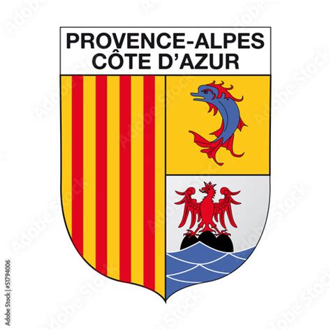 Blason Provence Alpes Côte d Azur fichier vectoriel libre de droits