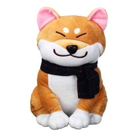 New Kawaii Stuffed Plush Toy Doge Puppy Doll With Scarf Shiba Inu Dog