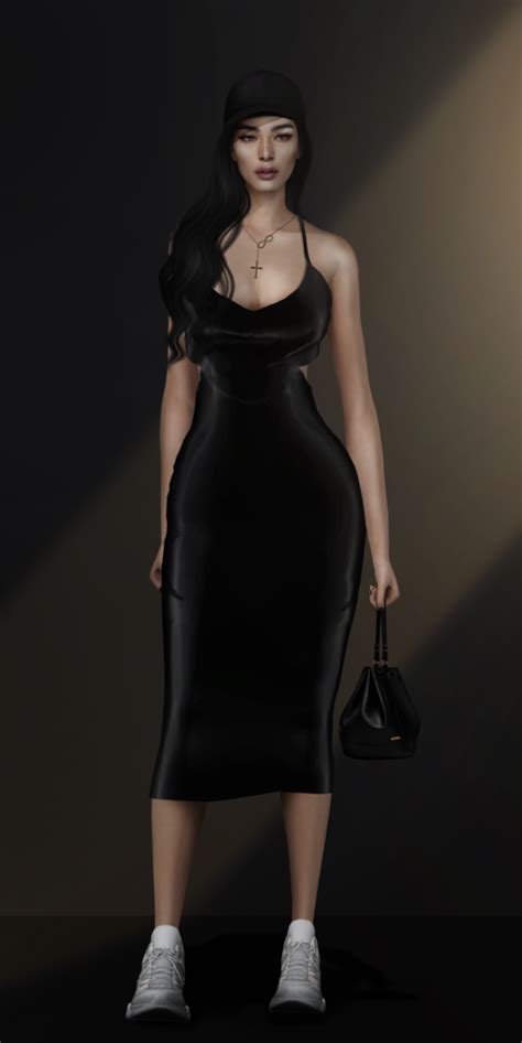 Sims 4 Cc Slay Classy 105 Collection For July Keemo Edgy Dress