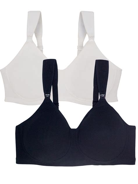 loving moments by leading lady 2 pack maternity to nursing wirefree bra with comfort straps and