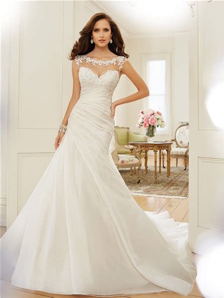 Shipping to usa, canada, australia, uk, ireland, new shop online or in store for gorgeous discount designer wedding dresses in distinctive styles. Sexy Mermaid Illusion Boat Neckline Low V Back Ruched ...