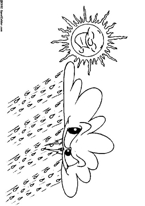 Kleurplaat lente inkleuren en tekenen