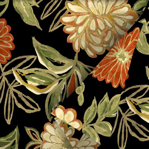 Shop Arden Outdoor 54 In Black Floral Outdoor Fabric By The Yard At