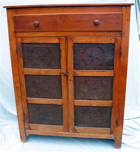 All patterns start about 7/8 in from the side for framing. OUTSTANDING PIE SAFE WALNUT QUALITY TIN STARS WOW! For ...