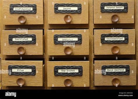 The Archives Card Catalog Old Wooden File Catalog Box Index