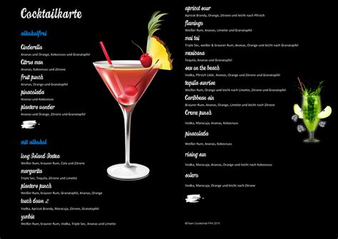 cocktailbar karte