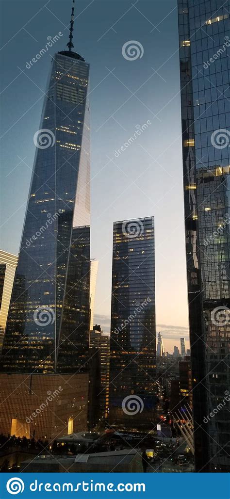 World Trade Center Freedom Tower Sunrise City Lights