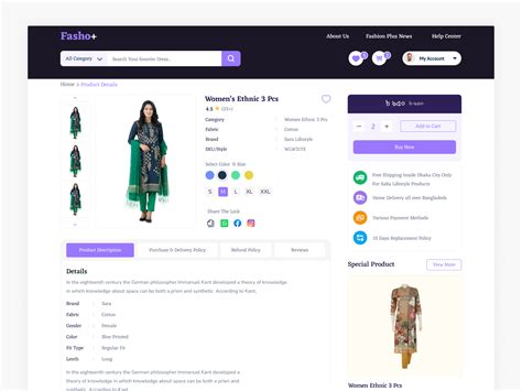 Ecommerce Product Details Page Uplabs
