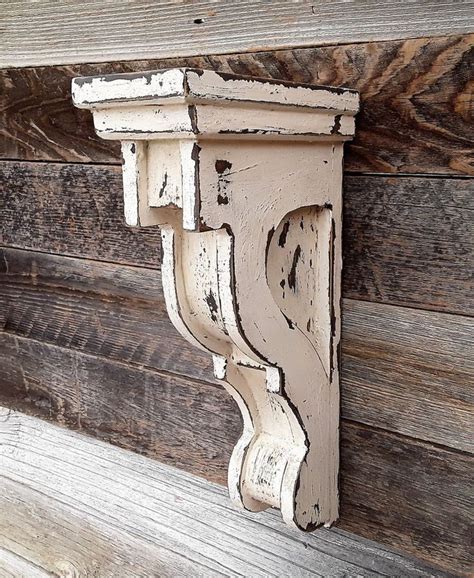 Wooden Corbel Distressed Corbel Wall Sconces Farmhouse Etsy Wooden