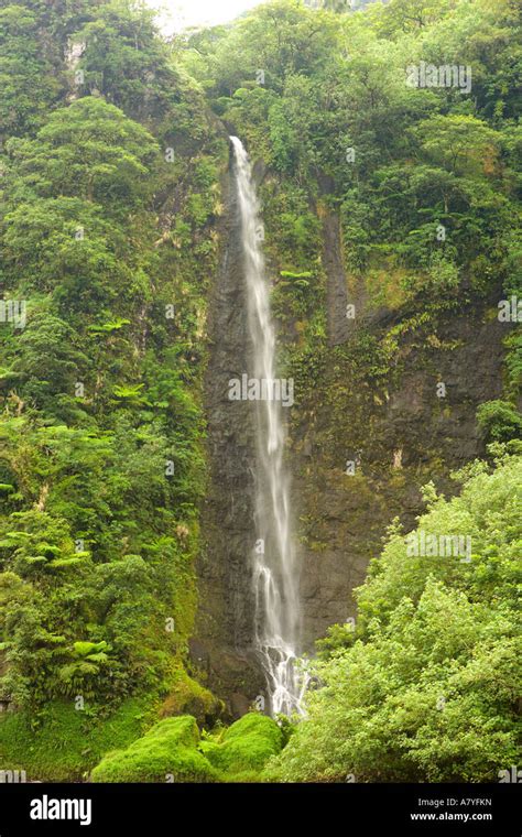 Vaiharuru Wasserfall Tahiti Französisch Polynesien Stockfotografie