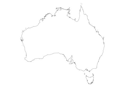 Blank Map Of Australia Svg Vector Outline Map