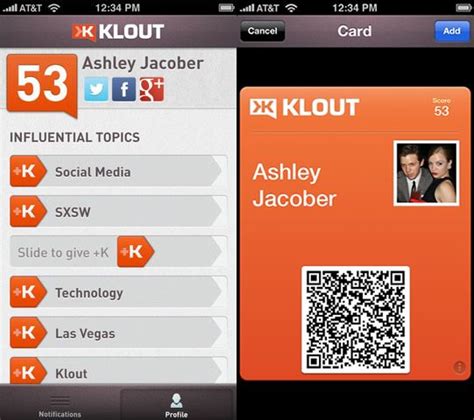 Klout Updates Ios App With New Perks Influence Card For Passbook