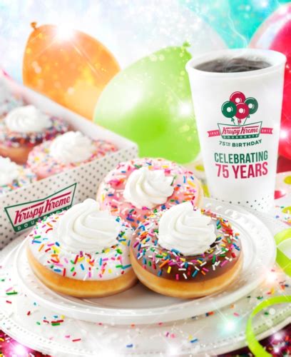 News Krispy Kreme 75th Birthday Donuts And 75 Cent Donut Deal