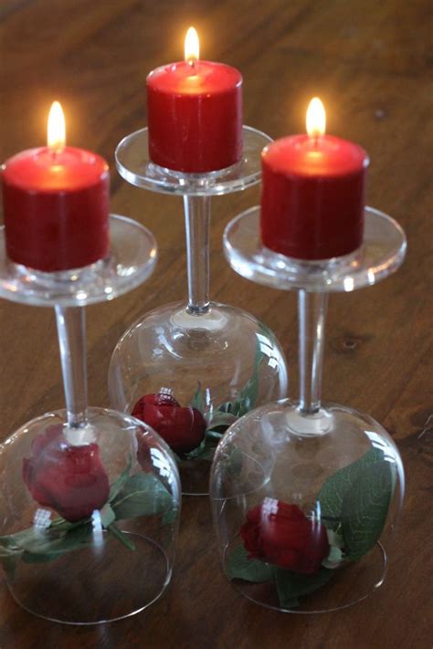 ❤ valentine gifts you can also choose your gorgeous valentine's day flower bouquets in vase style for a homemaker wife. Valentine's Day Centerpiece- Roses, wineglasses & candles ...