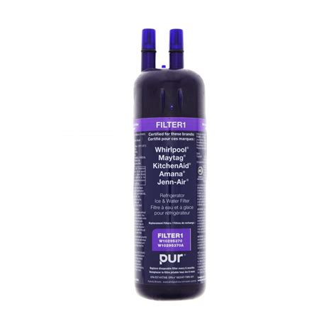 Whirlpool w10295370 filter1 refrigerator fridge ice water filter. Whirlpool W10295370A Refrigerator Ice and Water Filter ...