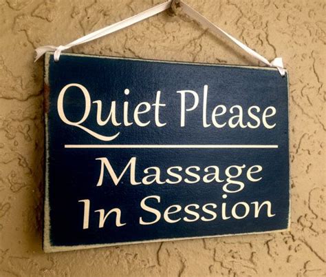 shabby chic quiet please massage in session wood sign measures 10 by 8 each sign is made with