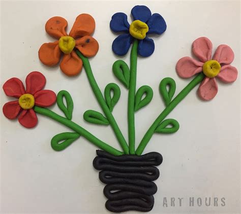 Archguide Clay Flower Pot An Easy 2d Clay Modeling Activity For Kids