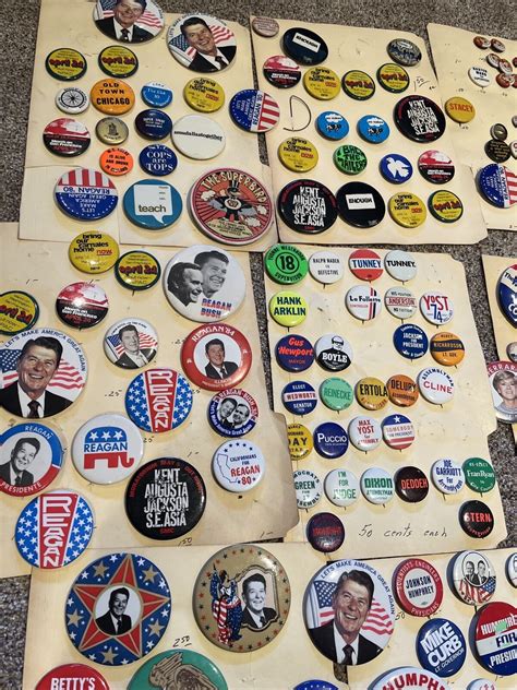 Vintage Political Campaign Pinback Buttons Huge Lot 300 Ebay