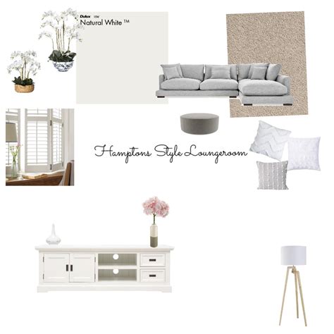 Hamptons Style Loungeroom Interior Design Mood Board By Dannielledimit
