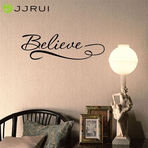 Jjrui Believe Quote Removable Vinyl Wall Art Quotes Decal Sticker Home
