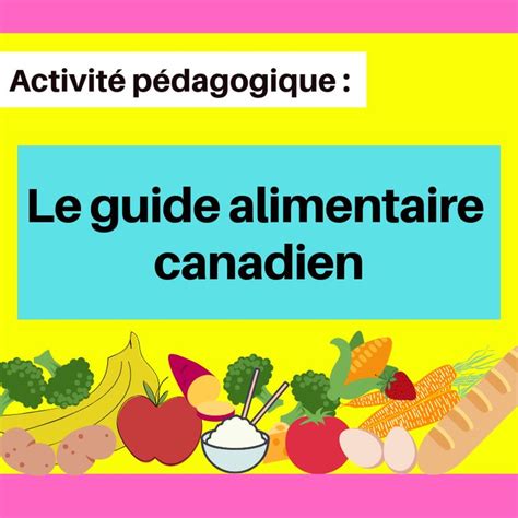 Activité pédagogique : Le guide alimentaire canadien | Healthy mind ...