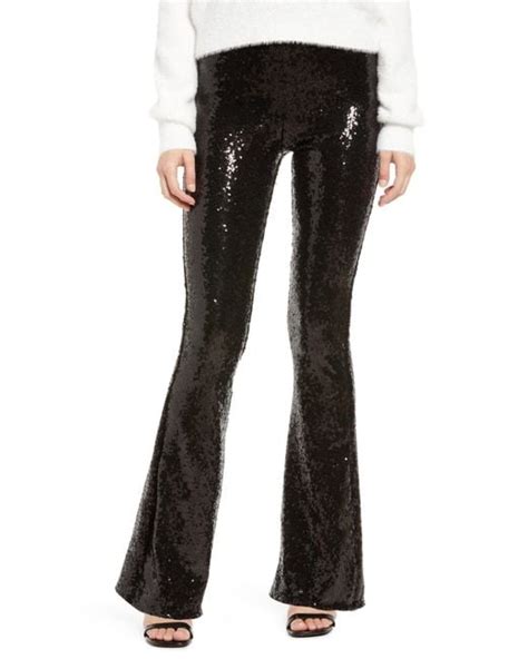 Commando Sequin Flared Leggings In Black Lyst