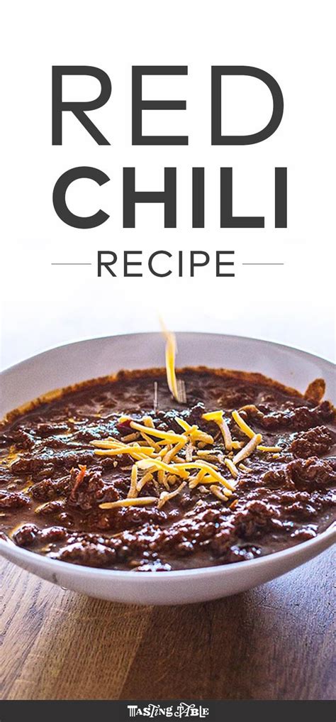 When you post a pic of the meal, please include the recipe. Texas Red Chili | Recipe | The secret, Red chili and Chili
