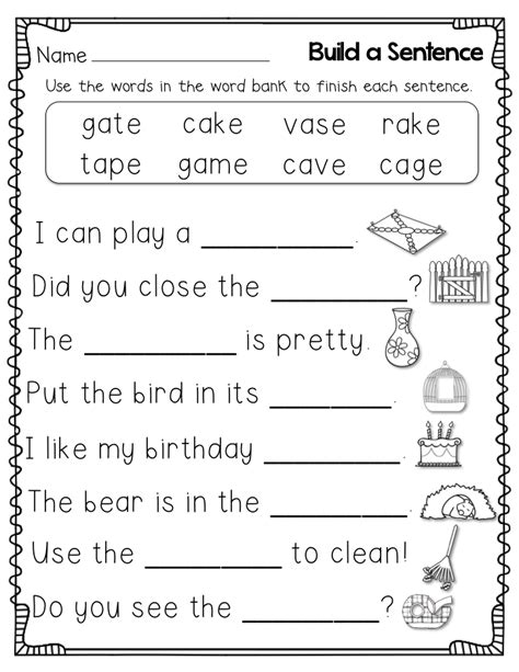 English Worksheets For Grade 2
