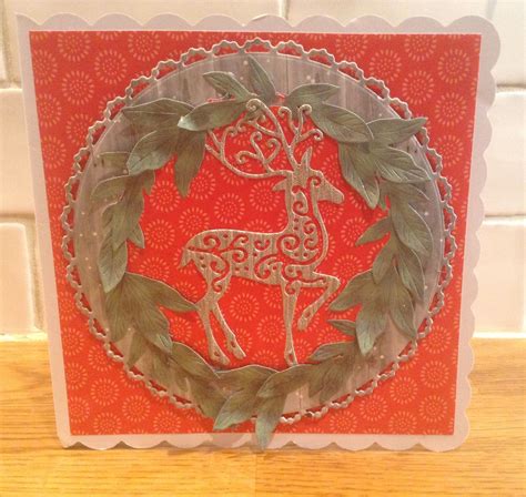 Handmade Christmas Card Using Tattered Lace Dies Lace Making Tattered
