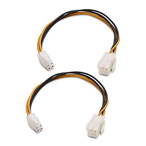 Cable Matters 2 Pack Atx Power Supply 4 Pin Cpu Male To Female