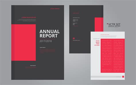 Annual Report Elegant Geometric Flat Design Template ...
