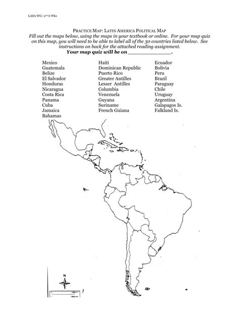 Latin America Map Quiz