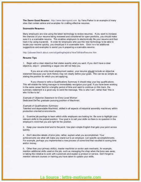 lettre de motivation stage accueil  Paperblog